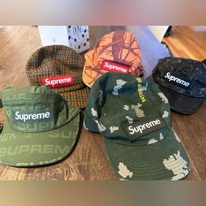 5 Supreme Hats for Sale. In excellent condition, barely worn.